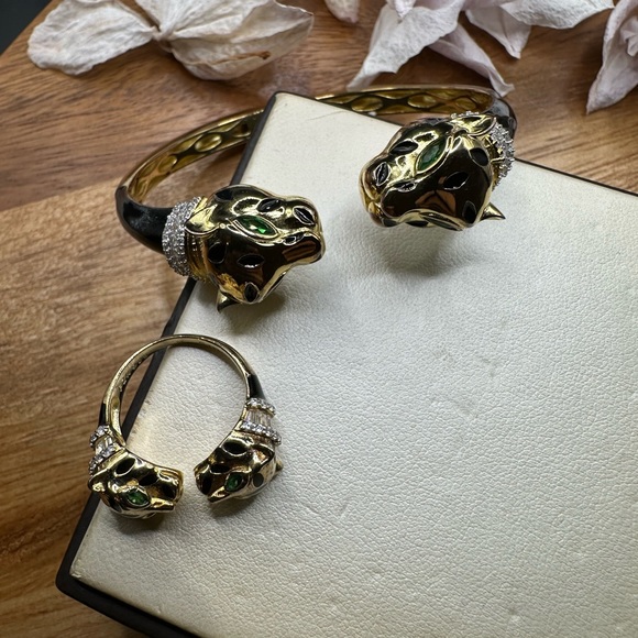 Cat bangle and ring set (sterling silver) - Picture 12 of 14